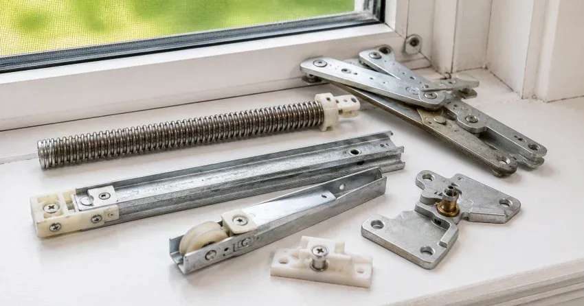 technician adjusting window sash alignment in Central, London home